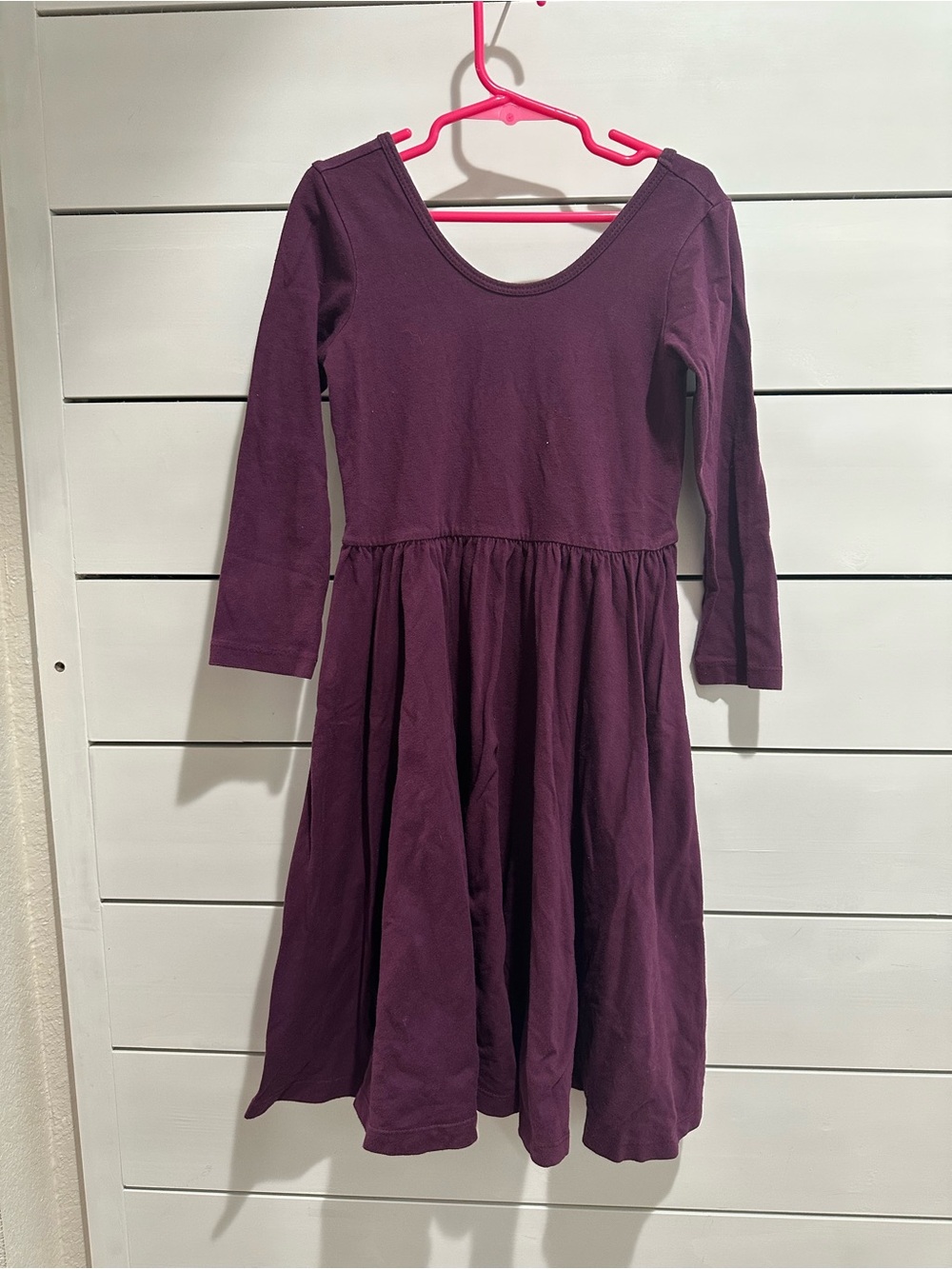 Alice + Ames Long Sleeve Ballet Dress in Plum